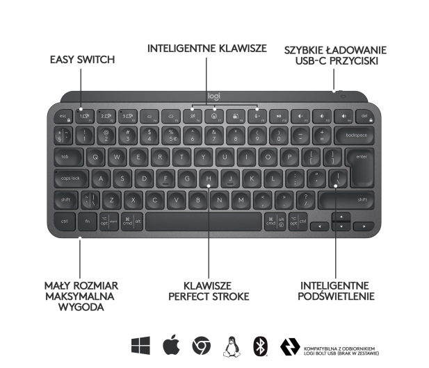 LOGITECH MX Keys Mini Graphite - 680461 - zdjęcie 9